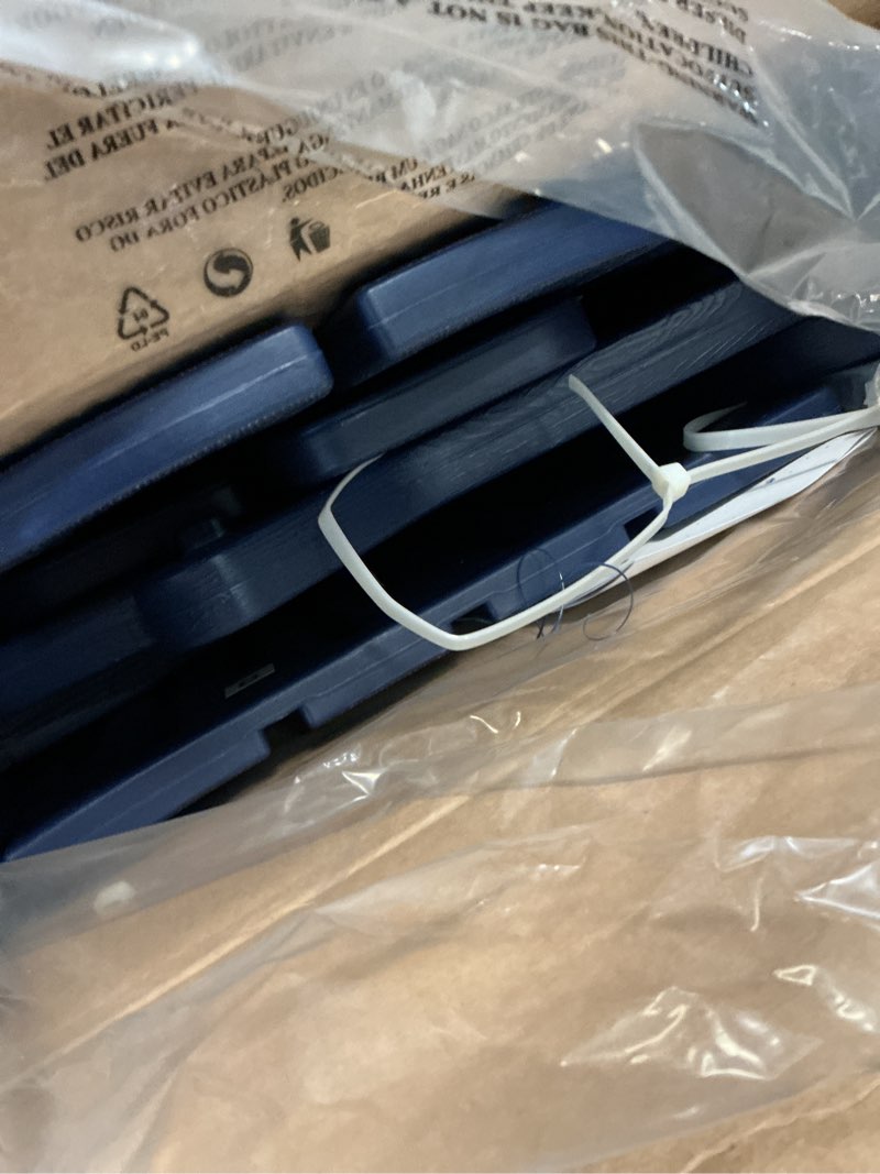 Condition photo showing New/Like New for adirondack chair, all weather plastic adirondack chairs, fire pit chairs with cup holder, outdoor lawn chair for patio, garden, backyard, navy blue navy blue 1pcs