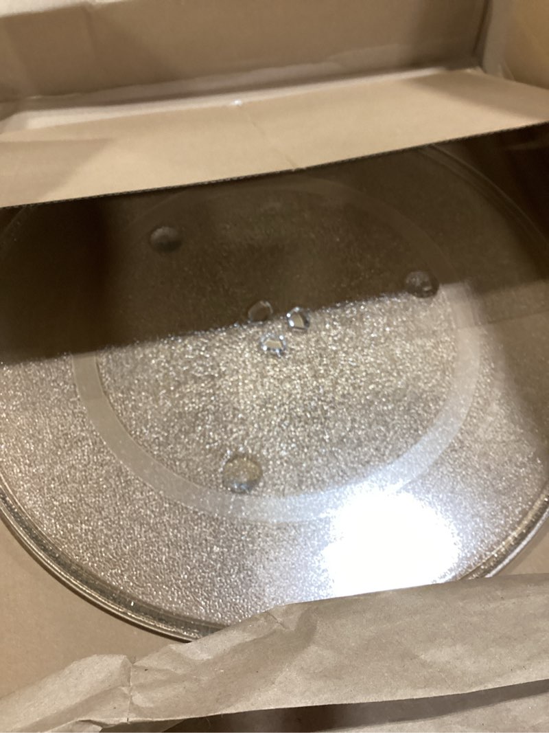 Condition photo showing Good Condition for microwave plate replacement 16.5 inch fits f06014m00ap panasonic microwave glass plate - exactly replaces rotating microwave turntable - durable oven dish tray for better reheating and cooking