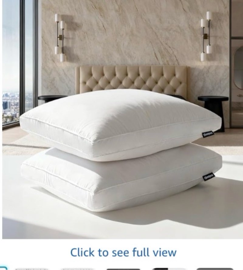 beautyrest goose feather down fiber gusseted pillows, firm hotel pillow luxury bed pillows, 100% cot