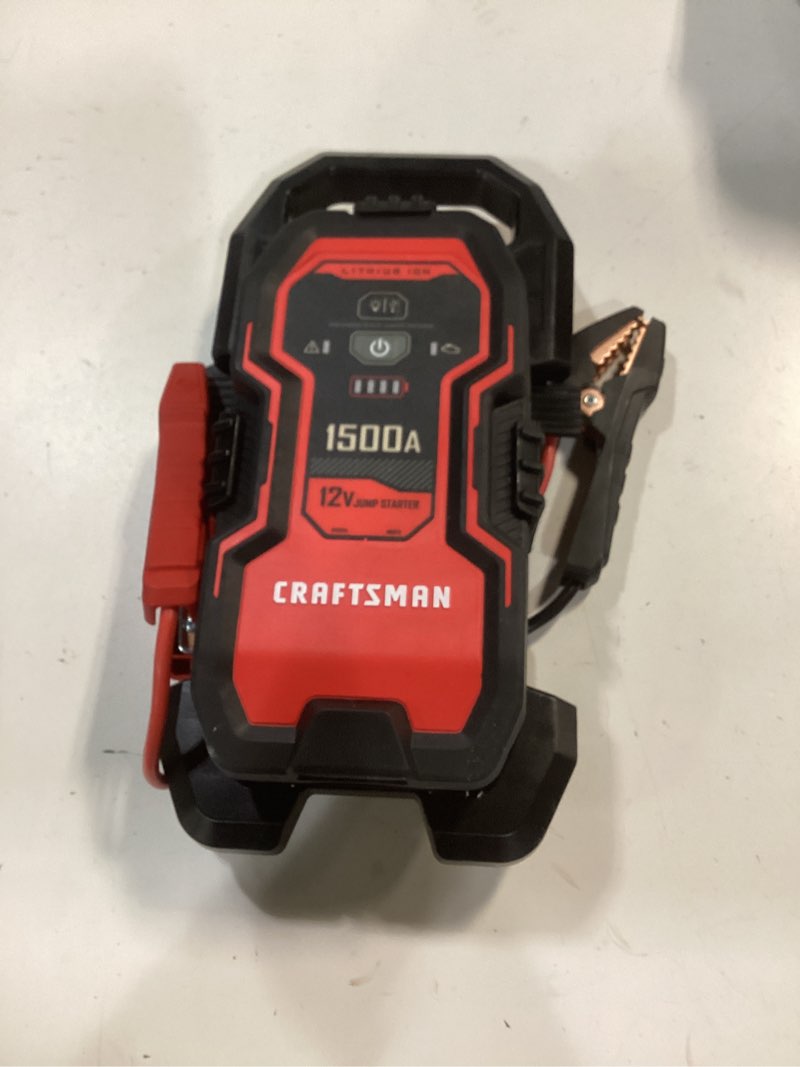 Condition photo showing Good Condition for Craftsman CMXCESM264 Lithium-Powered Jump Starter and Portable Power Pack for Car, SUV, Truck, and Boat Batteries, 1500 Peak Amps, 12 Volt, Red, 1 Unit