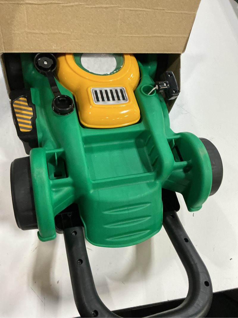 Condition photo showing New/Like New for little tikes gas 'n go mower kids toys for toddlers boys girls age 18 months and older, indoor outdoor push gardening summer toy gifts for birthday