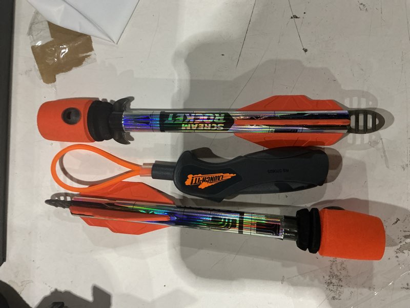 Condition photo showing New/Like New for toy rocket launcher for kids: best easter gifts for boys & girls all ages 8 & up - slingshot rockets launchers - easter basket stuffers for teens - outdoor toys gifts for 8 9 10 11 12 13 year old boys orange