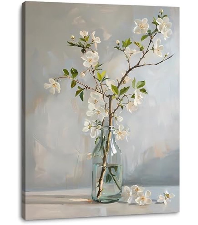 daktenn Floral Canvas Wall Art Bathroom Wall Art Pictures Wall Decor Home Decor Wall Decor for Bedro