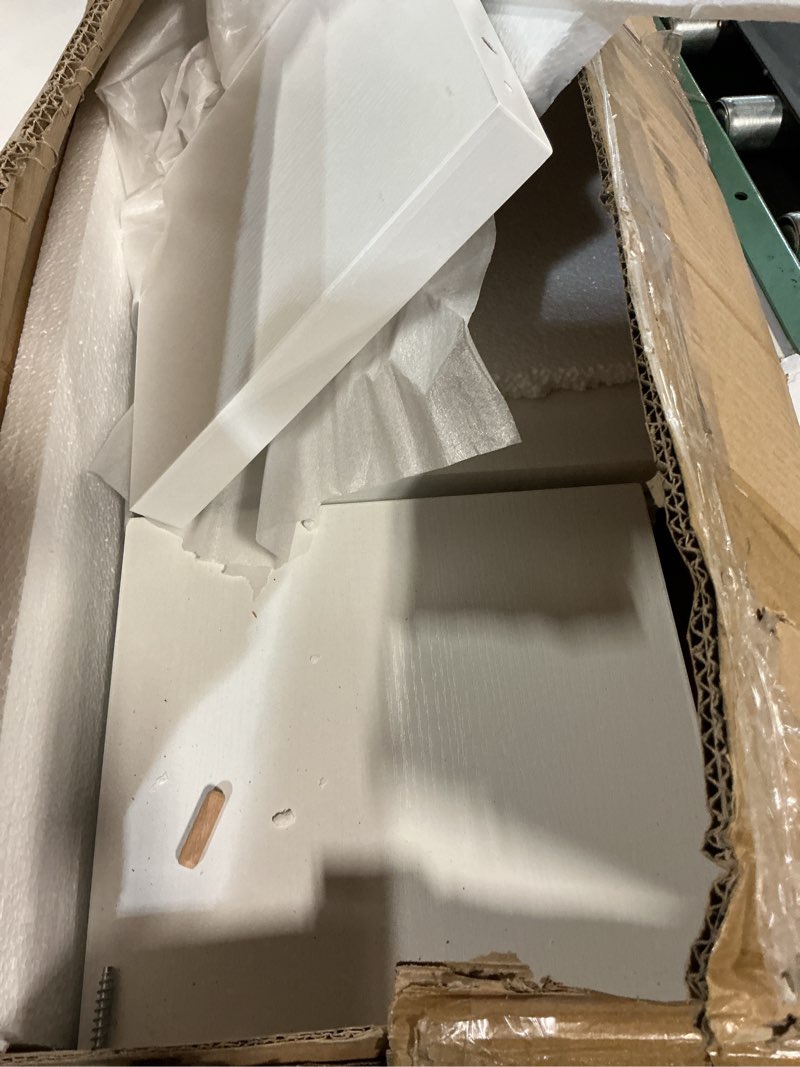 Condition photo showing item condition for White 7-Tier Vertical Wall Shelf Unit with USB Rechargeable Led Light (Remote Controlled),Versatile Floating Display Shelves,Lack Style Wall Shelves for Bedroom,Living Room,Office Decor,Vanity White 7 Tier