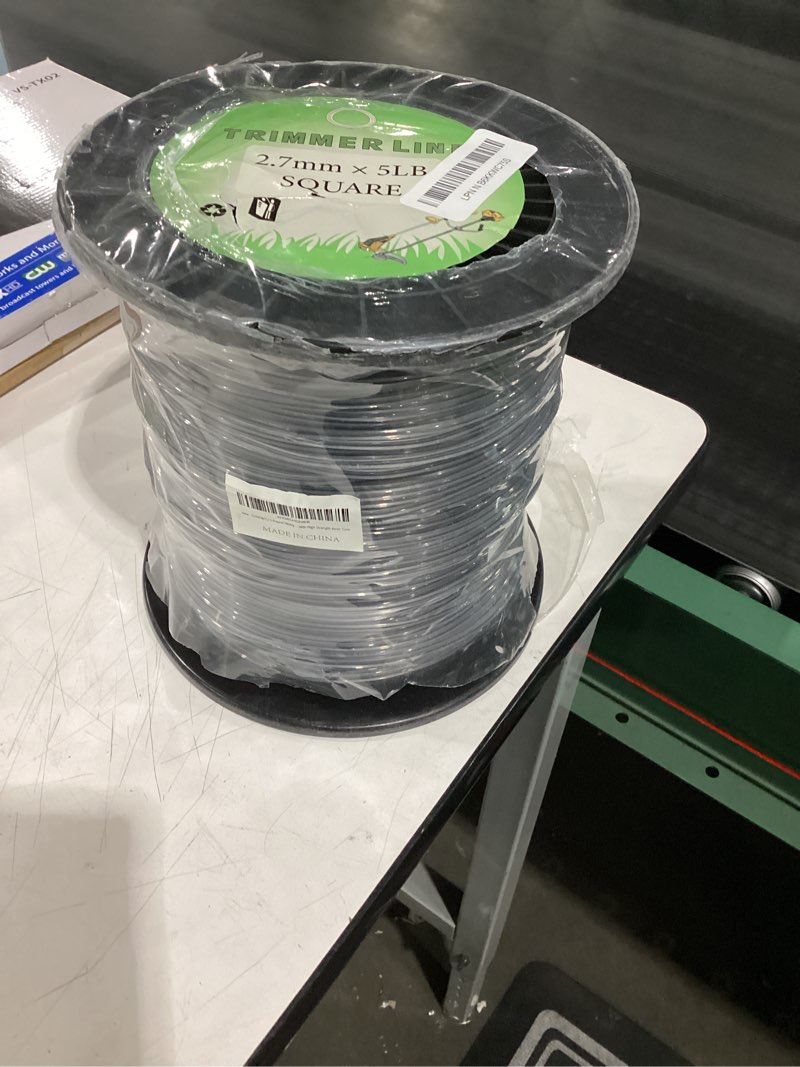 Condition photo showing New/Like New for 105 trimmer line square .105 weed eater string with high strength inner core 5 lb commercial weed wacker string .105-inch trimmer line spool 1038 ft fits most of trimmer mower