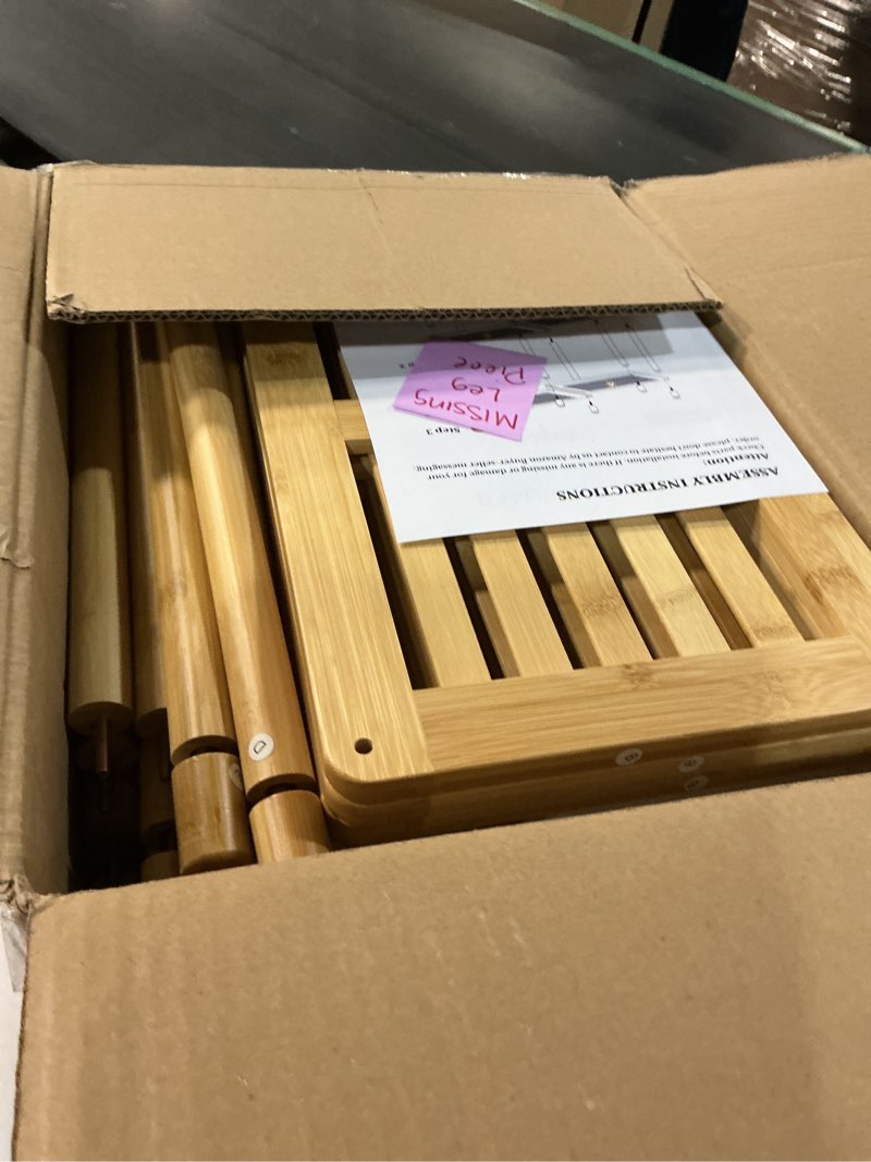 Condition photo showing Good Condition for Book Shelf, 4 Tier Bamboo Bookshelf, Tall Bookcase with 8 Open Display Shelves Storage Organizer, Adjustable Bookshelves Standing Shelf Units for Bedroom, Living Room, Bathroom, Home Office 4 Tier Natural