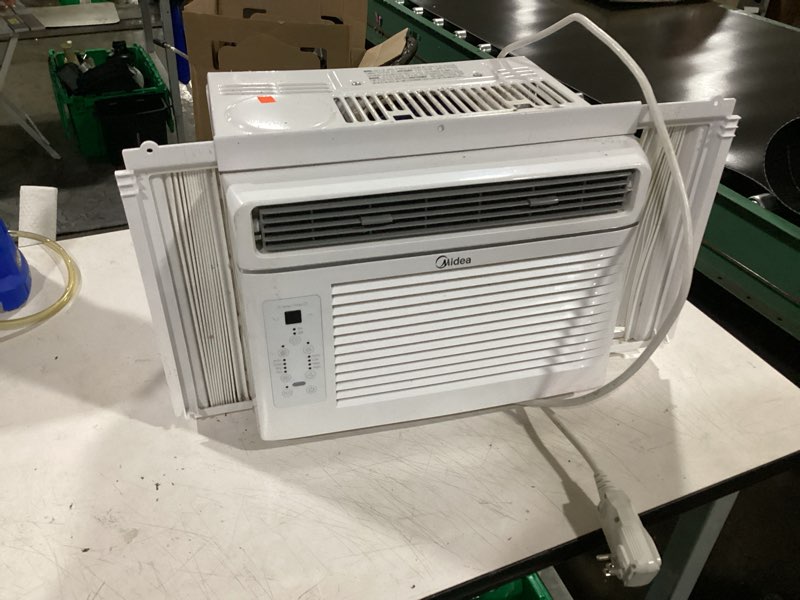 Condition photo showing Good Condition for midea 6,000 btu window air conditioner, 3-in-1 cool/fan/dehumidifier window ac unit, easycool air conditioner with remote control, cools up to 250 sq. ft., fits bedroom, study, office 6,000 btu, electronic control (new model)