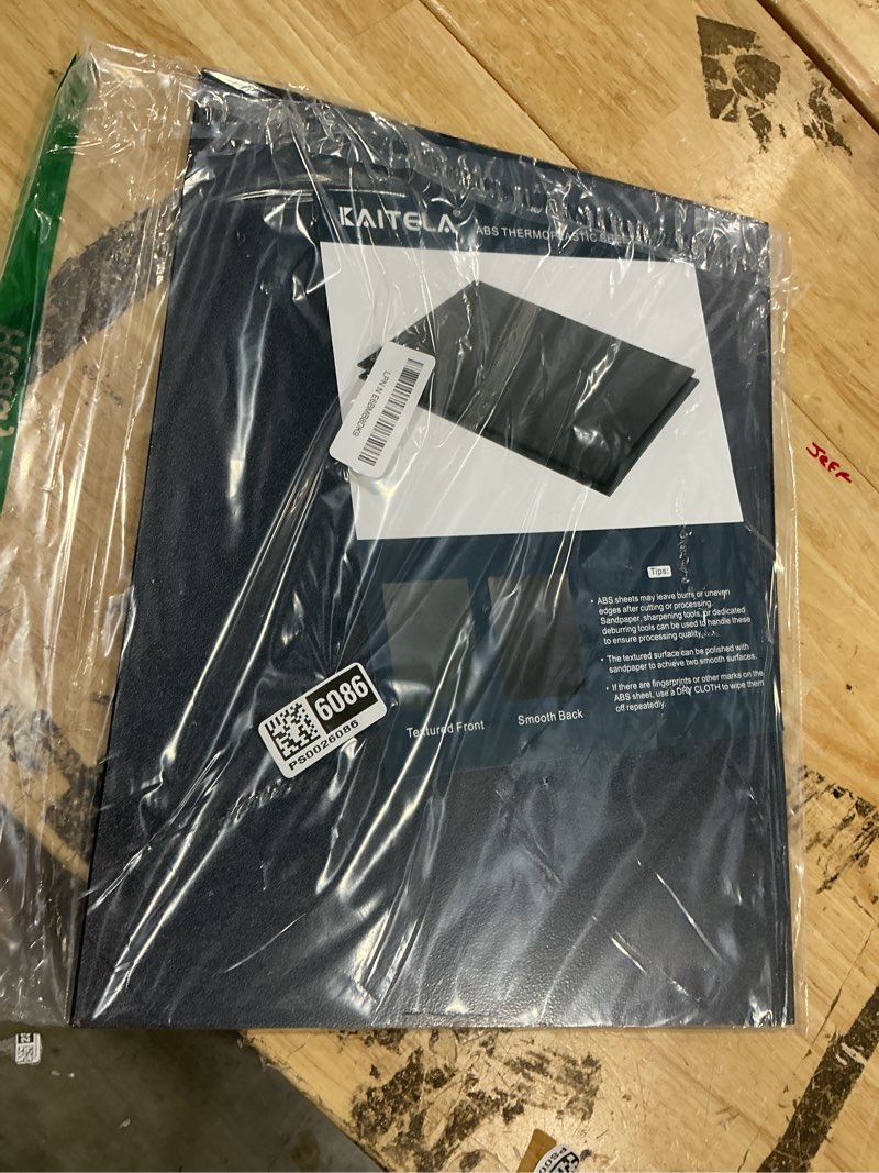 Condition photo showing Good Condition for kaitela abs plastic sheet 12" x 16" x 1/4" thick (6mm) black rigid moldable thermoplastic board for crafts, diy projects, home decor - textured & smooth surface, pack of 2 12" x 16", 1/4" thick 2
