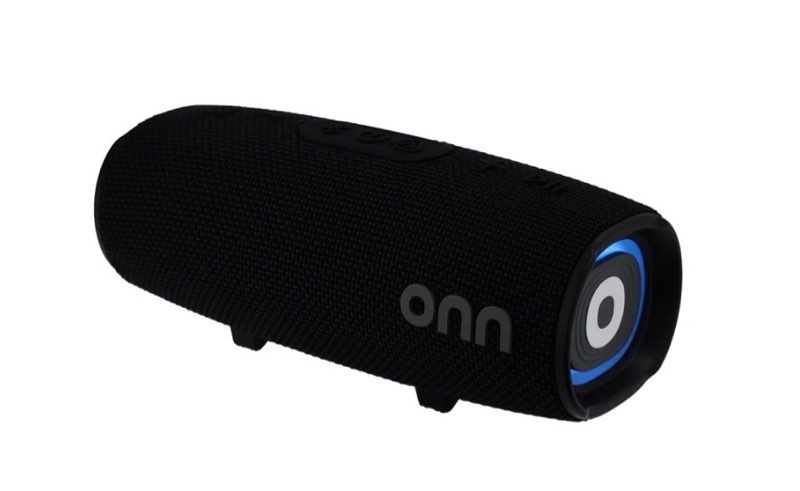 onn medium rugged speaker with led lighting, black