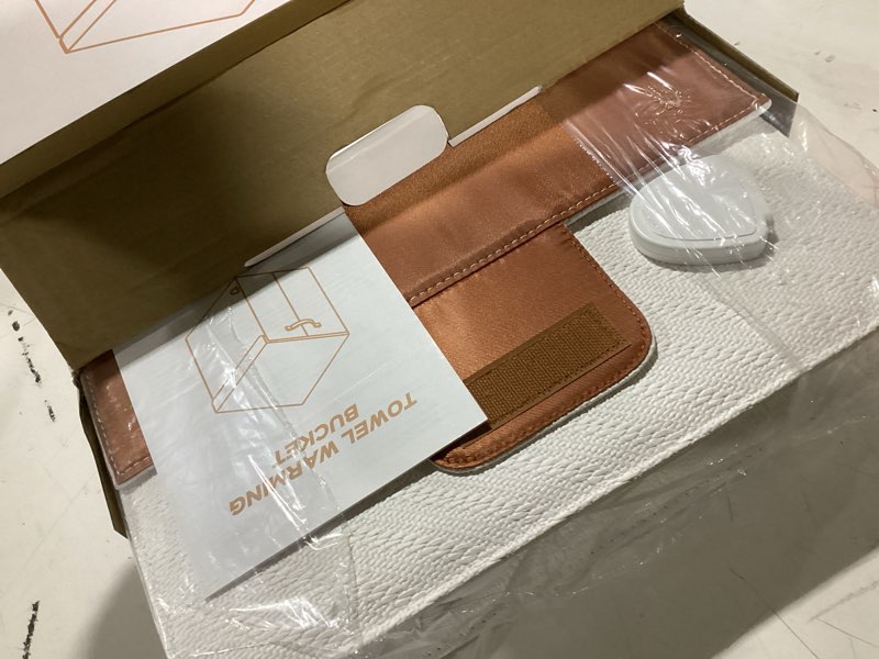 Condition photo showing Good Condition for 38L Foldable Towel Warmer for Bathroom, Home & Spa, Large Capacity for Oversized Towels, Blankets & Robes, 4 Temp Modes, Auto Shut-Off Timer, Perfect Spa Gift for Loved Ones White