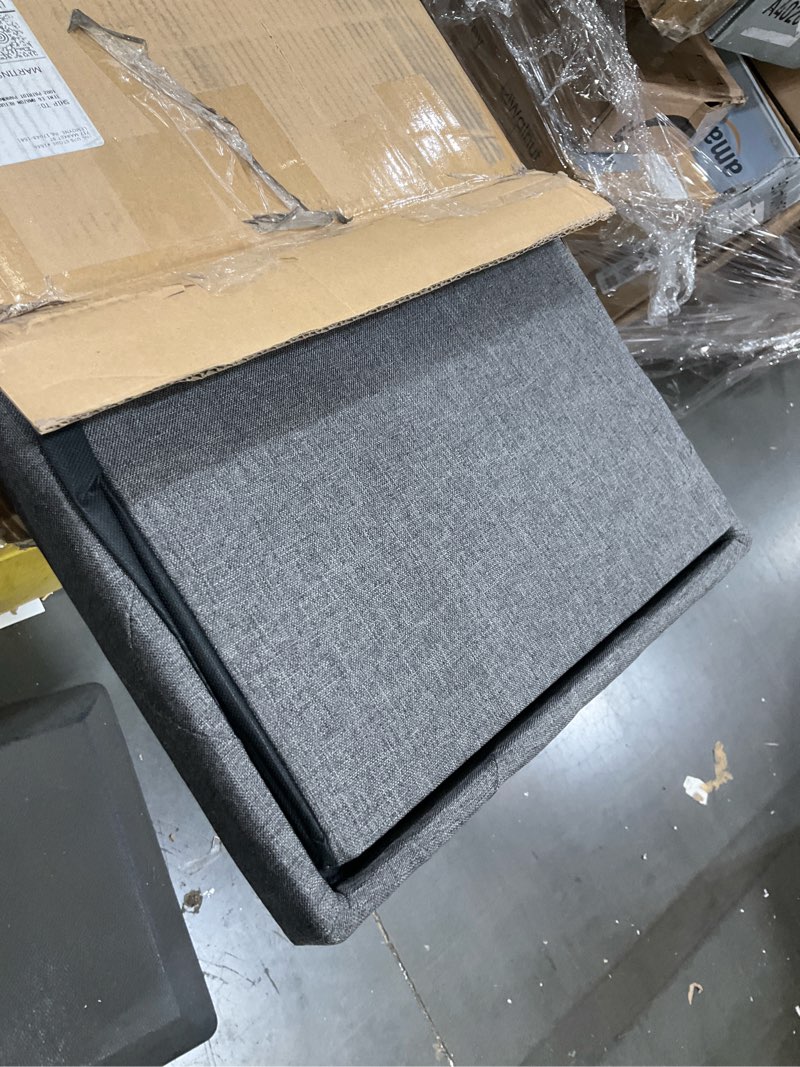 Condition photo showing Good Condition for Foldable Storage Ottoman Bench, Storage Chest, End of Bed Foot Rest Stool with Padded Seat, 43 Inch Bedroom Bench for Living Room, Support 660lbs, Grey