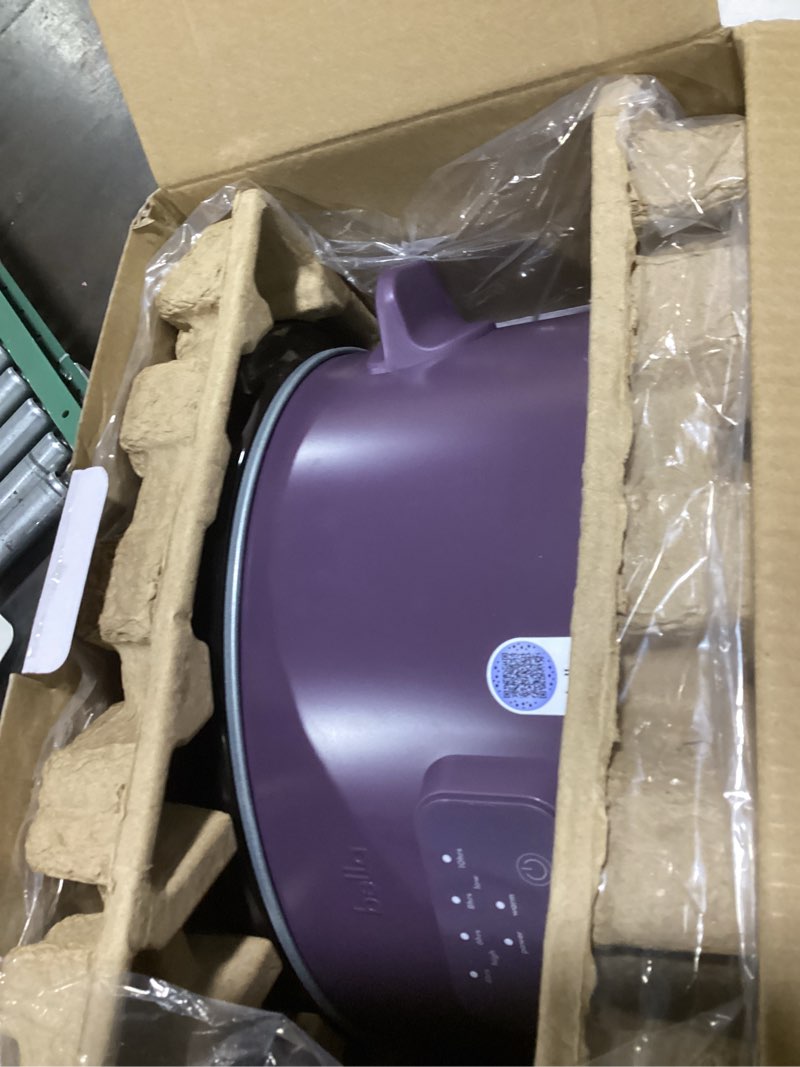 Condition photo showing Good Condition for bella 6.0 Qt Programmable Slow Cooker, Ceramic Nonstick Coating, Adjustable Temperature & Cooking Times, Dishwasher Safe Stoneware Pot & Tempered Glass Lid, Tangle Free Cord Wrap, Plum