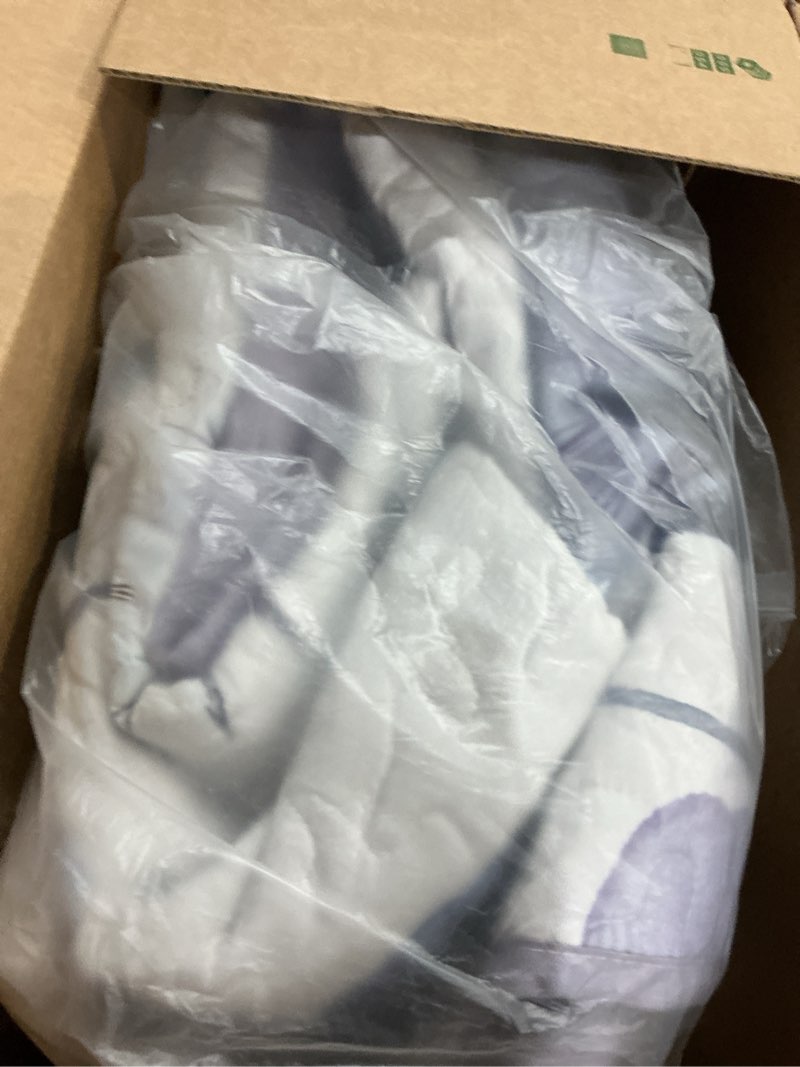 Condition photo showing Good Condition for drucon purple floral quilt set queen size 3 pieces purple botanical flower quilt coverlet set soft microfiber lightweight quilted bedspread for all season 90"x96" purple queen