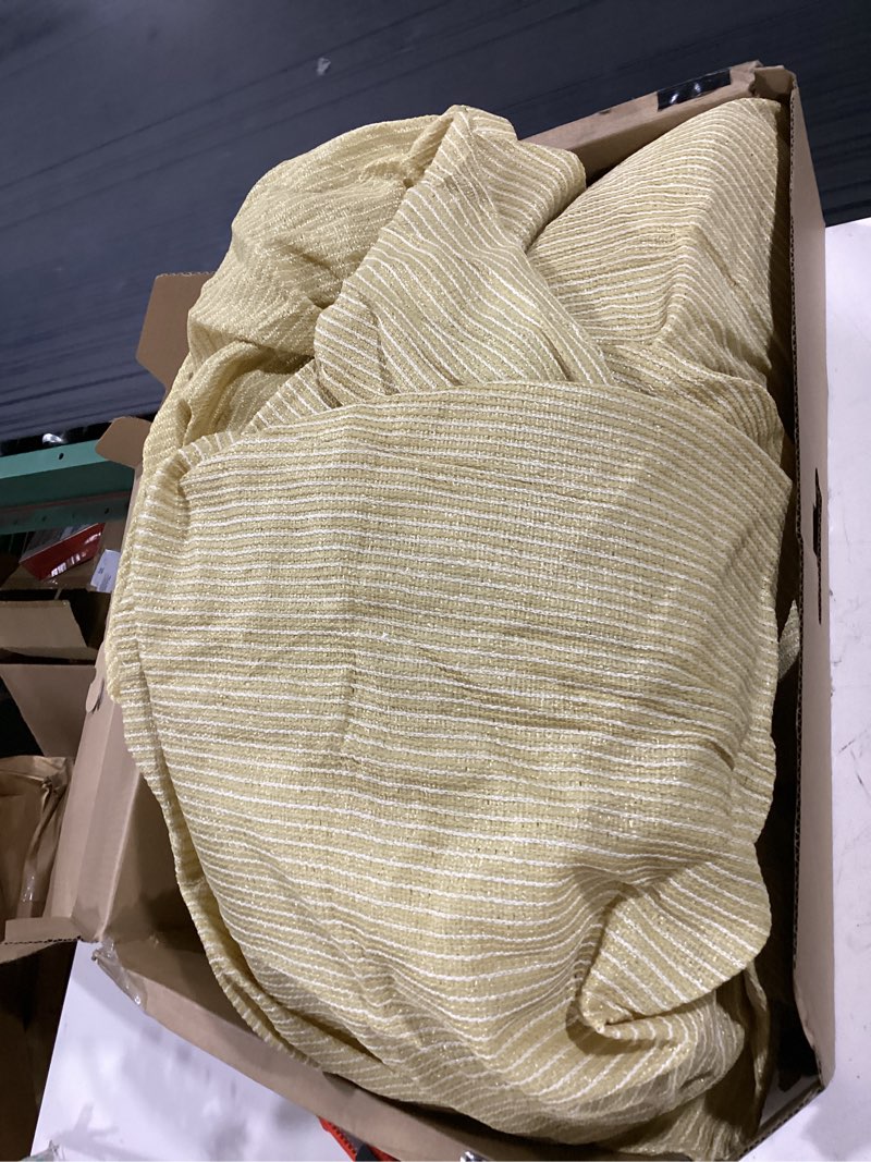 Condition photo showing As Is for shademart 20' x 20' x 28.3' beige right triangle sun shade sail smslt canopy fabric cloth screen, water air permeable & uv resistant, heavy duty, carport patio outdoor - (we customize size) beige 2 0' x 2 0' x 28.3' right triangle