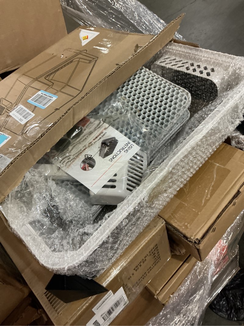 Condition photo showing New/Like New for FURTIME Stainless Steel Litter Box with Lid, Large Metal Cat Litter Box for Big Cat, Large Cat Box High Sided with Non-Stick, Odor-Resistant, Anti-Urine Leakage, Easy Cleaning, Includes Scoop and Mat Silver Large