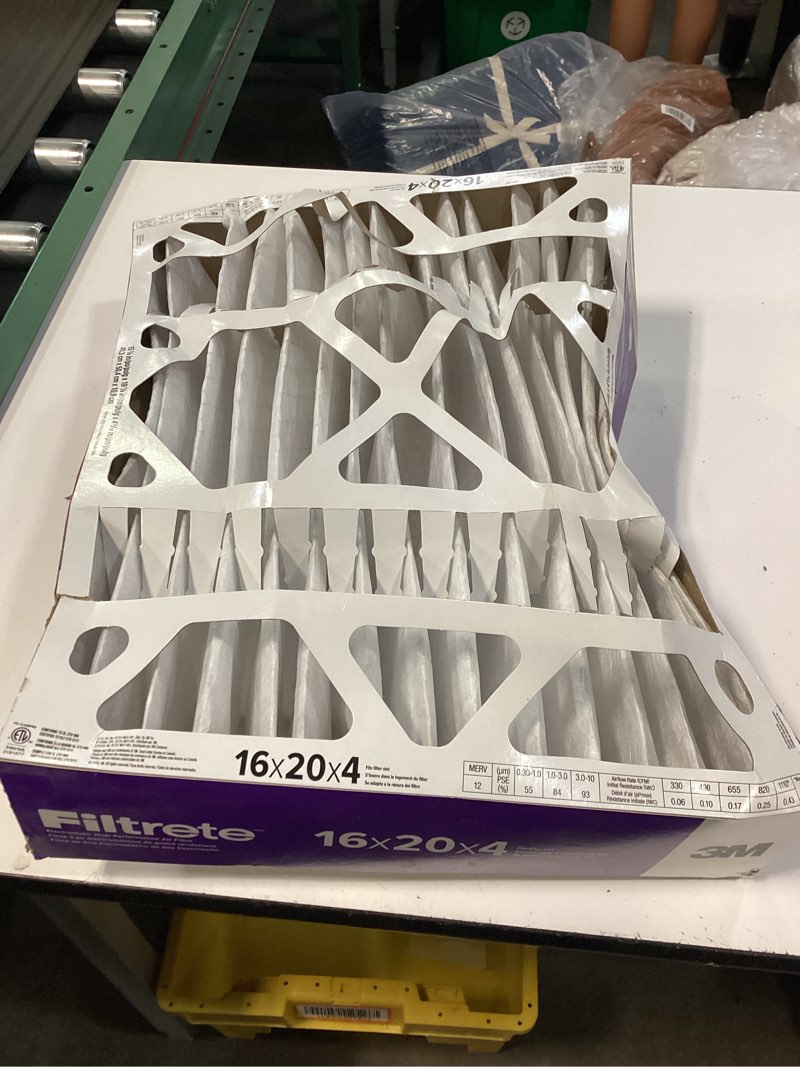 Condition photo showing As Is for filtrete 16x20x4 air filter 