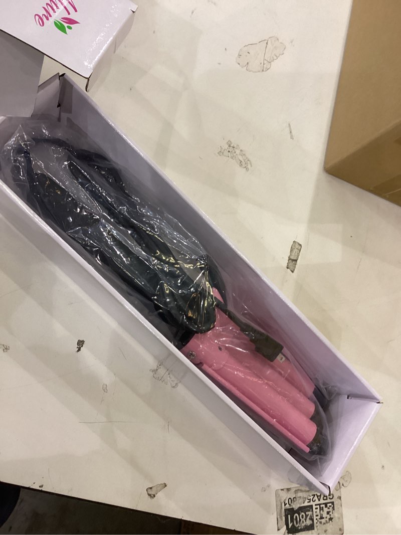 Condition photo showing New/Like New for Alure Three Barrel Curling Iron Wand Hair Waver with LCD Temperature Display - 1 Inch Ceramic Tourmaline Triple Barrels, Dual Voltage Crimp