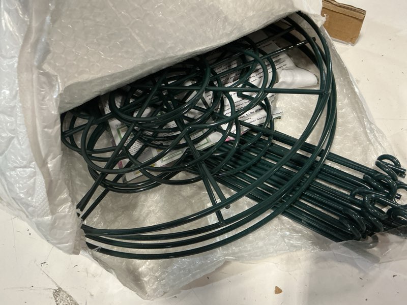 Condition photo showing Good Condition for cyrico peony cages and supports 5 pack, 12” x 16” heavy duty 3.5mm metal peony stakes with 4 legs, rust-proof grow through plant support hoops, outdoor garden flower support rings for heavy blossoms