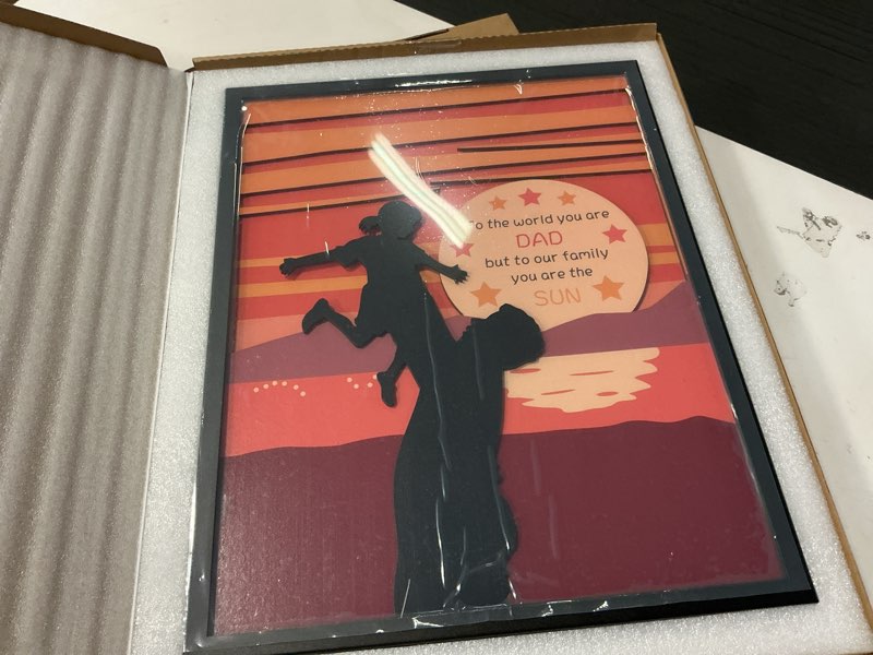 Condition photo showing Good Condition for CCCEI Black 11x14 Desk Decor for Home Office, Gifts for Men From Daughter, Unique Thank You, Love Gift Ideal for Brthday, Fathers Day Christmas. 11x14 Black