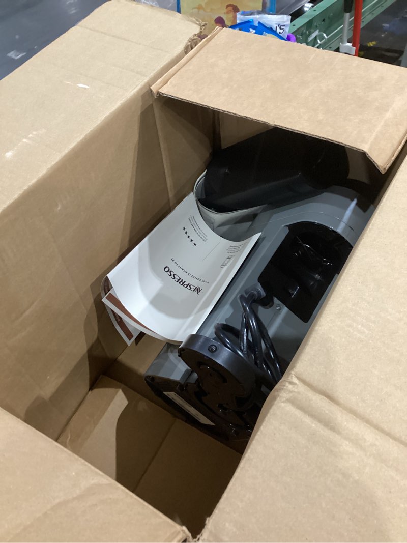 Condition photo showing As Is for De'Longhi Nespresso Vertuo Plus Coffee and Espresso Maker by De'Longhi, Grey Machine Only Gray