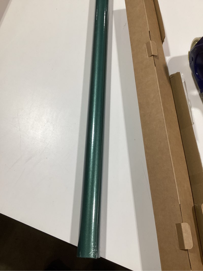 Condition photo showing As Is for Vitalizart Green Wrapping Paper Set 30\" Pearly-Lustre With Silk Like Satin Ribbon & Gift Tags Recyclable Christmas Gift Wrapping Birthday Baby Shower Wedding Handmade Crafts 197\"(16.4 Ft) Green Paper & Green Ribbons 30 Inch incomplete 