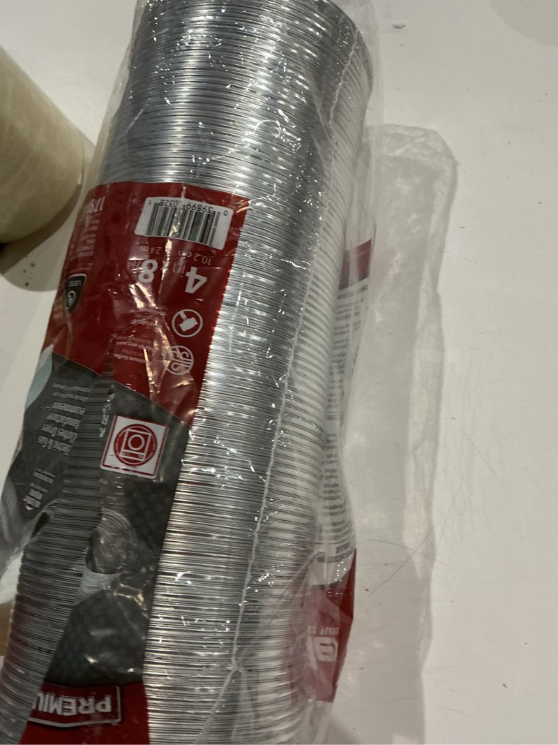 Condition photo showing As Is for rigiflex rigiflex 4-in x 96-in aluminum semi-rigid flexible duct
