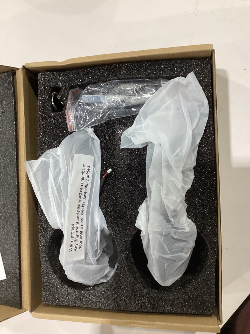 Condition photo showing New/Like New for Fingerprint Door Lock- Smart Door knob,biometric Door Lock?with passcode keypad keyless Entry Door Handle?for Bedroom Home Hotel Office Apartment (Black with APP) Black APP A