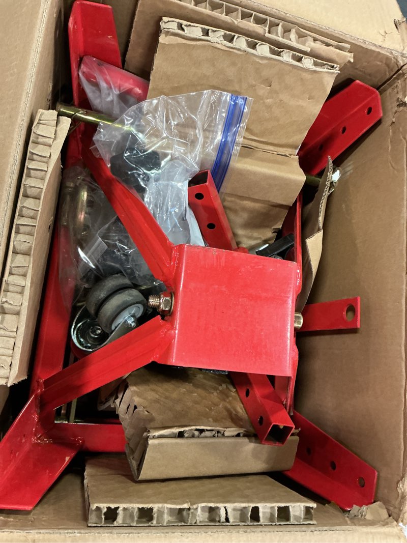 Condition photo showing Good Condition for Jack Boss 350 Lbs Motorcycle Lift Jack Table, Hydraulic Foot-Operated Scissor Lift Jack for ATV Dirt