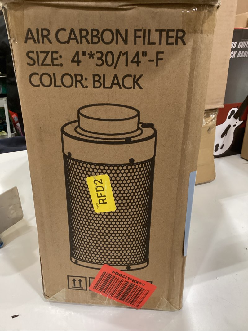 Condition photo showing Good Condition for melonfarm 4 inch air carbon filter smelliness control with australia virgin charcoal, built-in 14cm fan low nois and speed controller, smelliness scrubber for inline duct fan, grow tent 4" x 12.6" 4"x12.6"fifer+fan