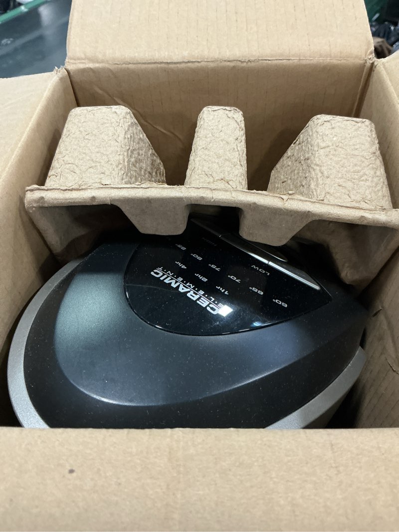 Condition photo showing As Is for Lasko Oscillating Ceramic Tower Space Heater for Home with Adjustable Thermostat, Timer and Remote Control, 22.5 Inches, Grey/Black, 1500W, 751320