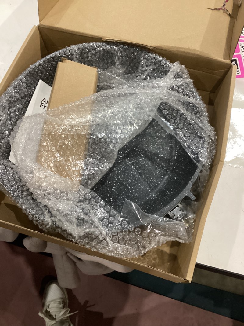 Condition photo showing Good Condition for 12 inch Nonstick Frying Pan Skillet, Non Stick Granite Fry Pans, Omelette Pan, Egg Frying Pan with Heat-Resistant Handle, Requires Installation, PFOA Free Chef's Pan, Induction Compatible 12" Skillet