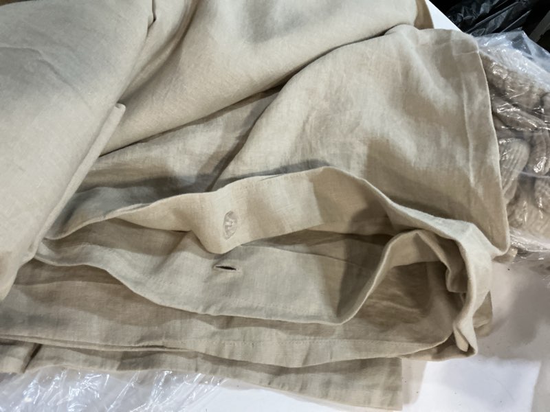 Condition photo showing Good Condition for quince european linen duvet cover set color is toffee size king