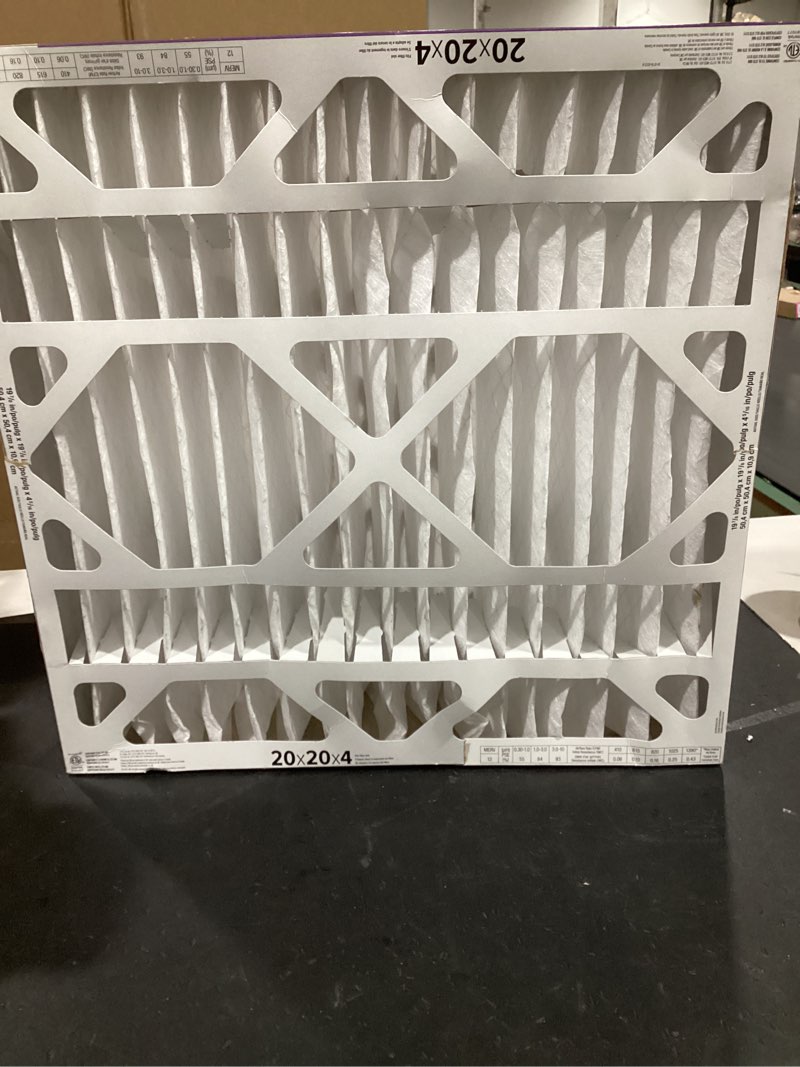 Condition photo showing New/Like New for filtrete 20x20x4 ac furnace air filter, mpr 1550, merv 12, fits honeywell, certified asthma & allergy friendly, electrostatic air cleaning filter, (actual size 19.88x19.88x4.31 in)