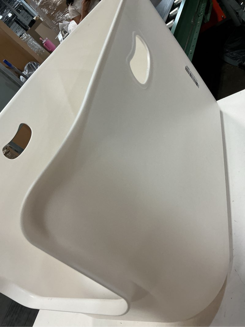 Condition photo showing As Is for spacetime extra large litter box with high sides,22.64"×14.76"×13.98" xl multi cat litter pan for kitty,cat boxes for indoor cats,jumbo litter boxes for big cats,anti-splashing,easy to clean white 13.98" high