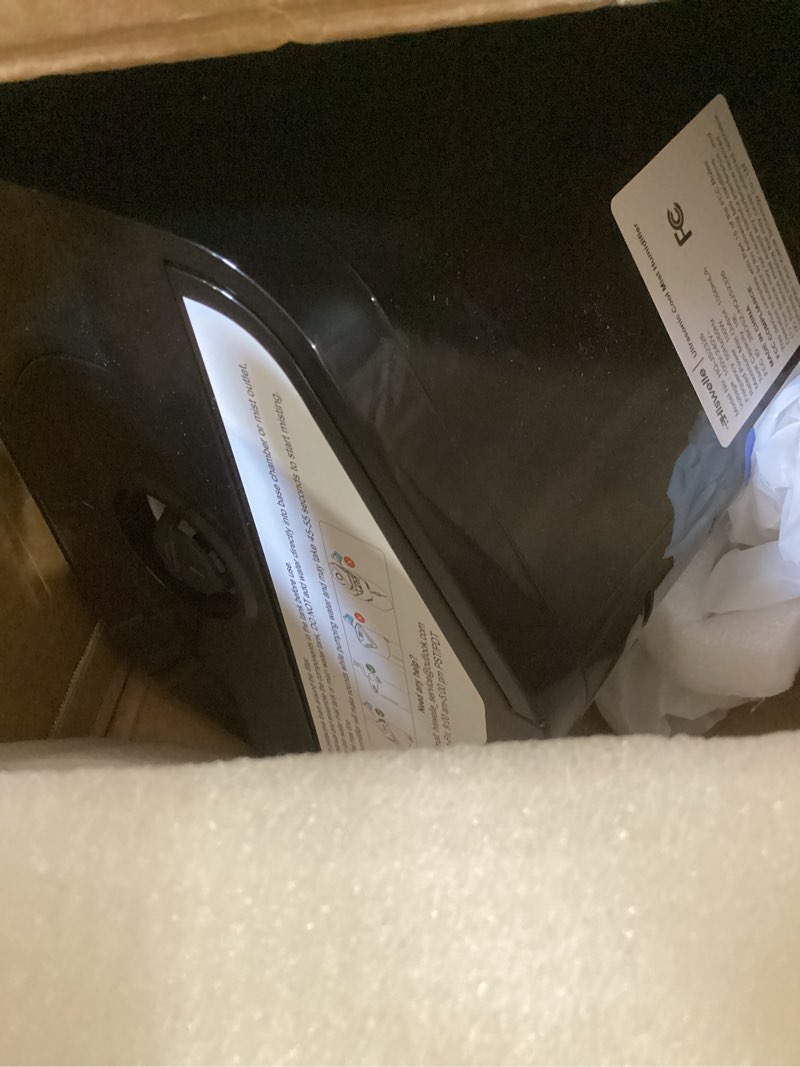 Condition photo showing As Is for 5gal humidifiers for bedroom large room 2800 sq ft, 19l quiet humidifiers for large room, floor humidifier with 6 mist mode & auto 180°mist tube for home whole house school office commercial plants black