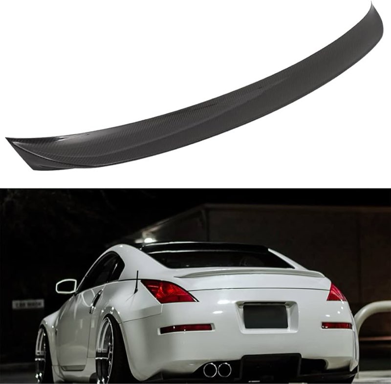 SCITOO Spoiler Wing Fits for 2003-2008 for Nissan 350Z Glossy Black OE Style Rear Trunk Spoiler Wing