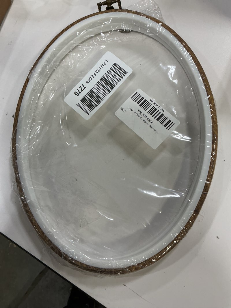Condition photo showing Good Condition for guofa 11'' Oval Embroidery Hoop for Cross Stitch, 2PCS Imitated Wood Pastic Hoops for Arts Hanging Decoration