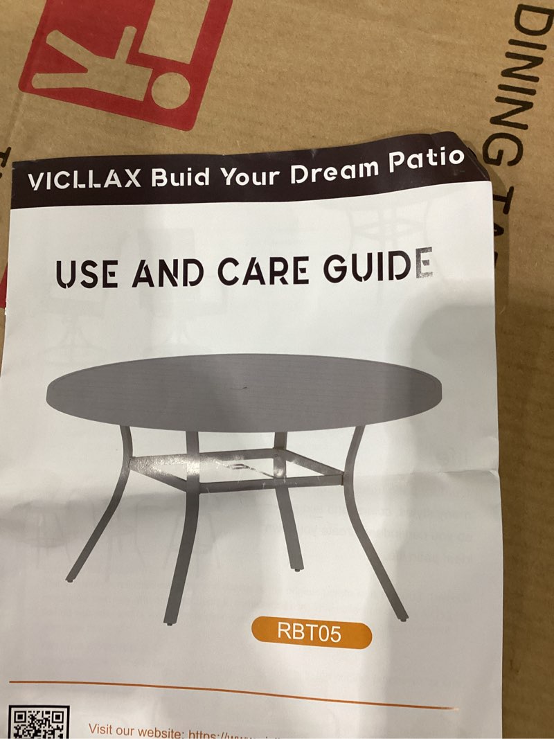 Outdoor dining table (missing legs)