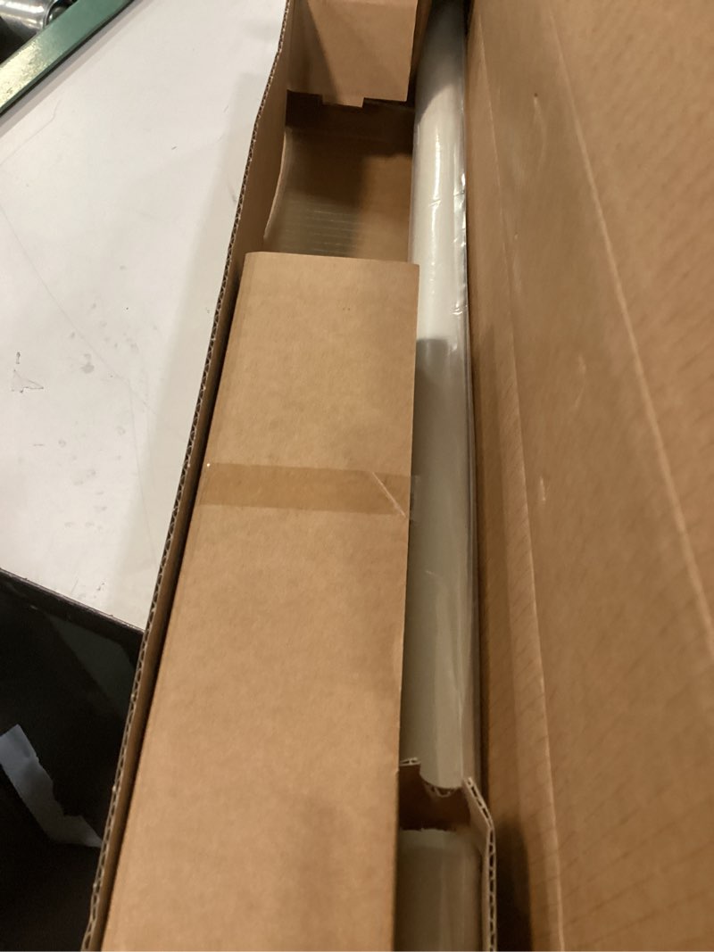 Condition photo showing New/Like New for ivilon decorative window curtain rod - carved square finials, 1 1/8 in rod, 48 to 86 in. white/ivory 48 to 86 in. ivory