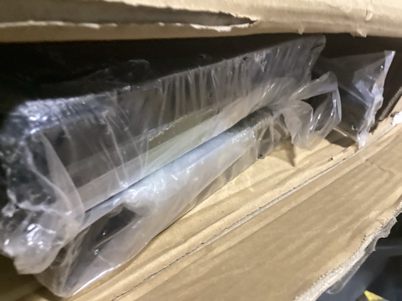 Condition photo showing As Is for Floor-Standing Magazine Rack, 4-Layer Brochure Display Stand Tiered Design Magazine Stand Detachable Magazine Display with Casters for Exhibitions, Shopping Malls, Hospitals, Offices Black