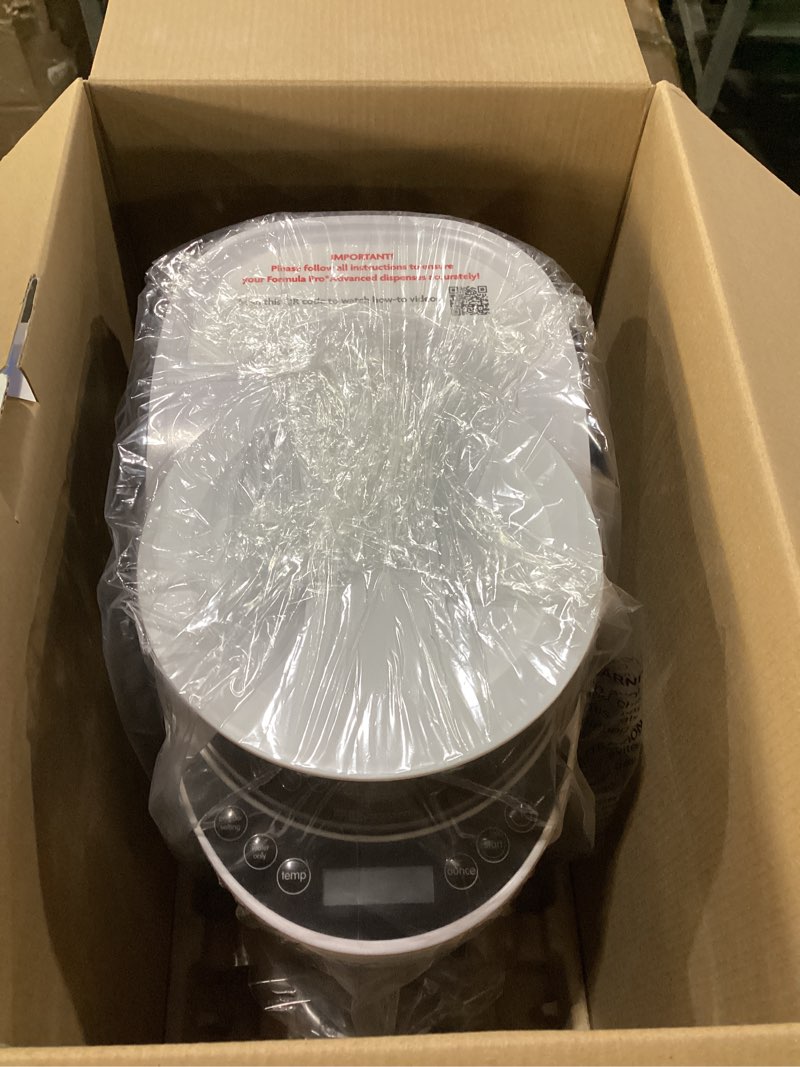 Condition photo showing New/Like New for Baby Brezza New and Improved Formula Pro Advanced Formula Dispenser Machine - Automatically Mix a Warm Formula Bottle Instantly - Easily Make Bottle with Automatic Powder Blending, White