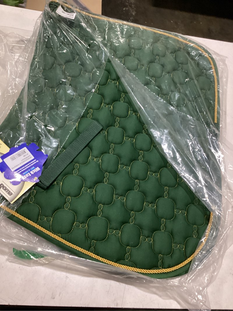 Condition photo showing Good Condition for roma ecole noble all purpose saddle pad - green/gold