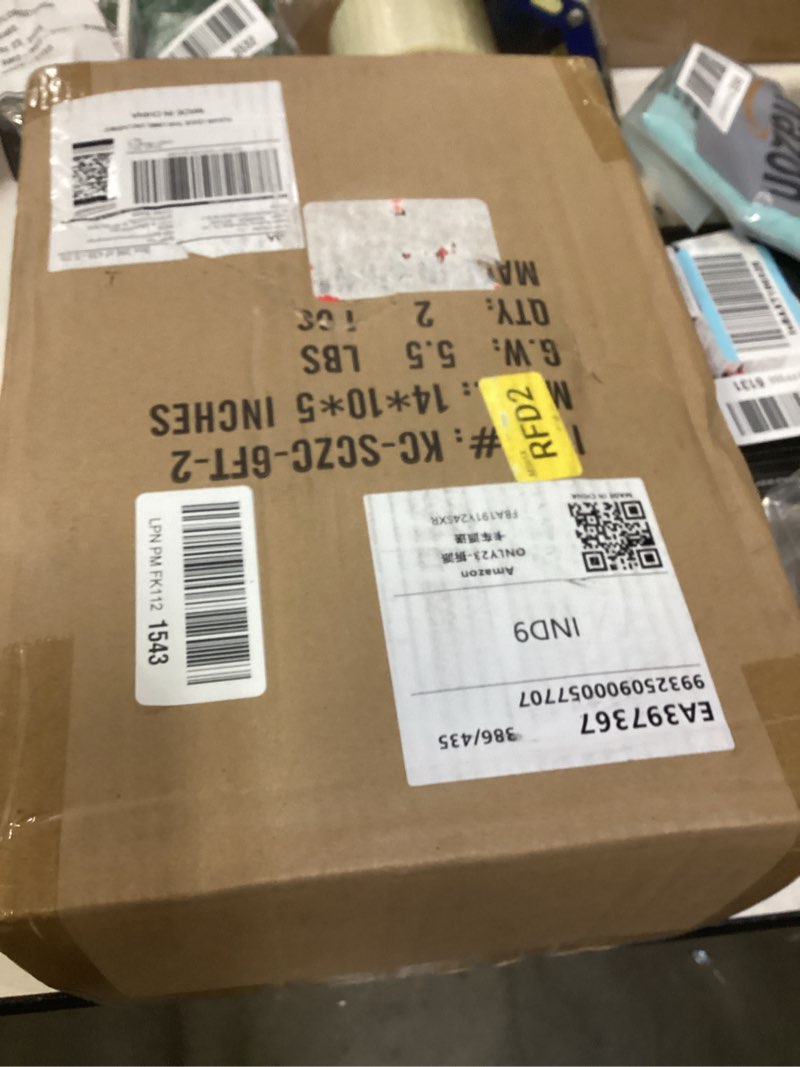 Condition photo showing New/Like New for Cedar Christmas Garland with Lights for Mantle - 2 pack Decorations 6 ft Realistic Lighted Faux Pine Garlands for Xmas Home Decoration Indoor Stairs Railing Fireplace Outdoor Prelit Garland Door Decor 6Ft 2