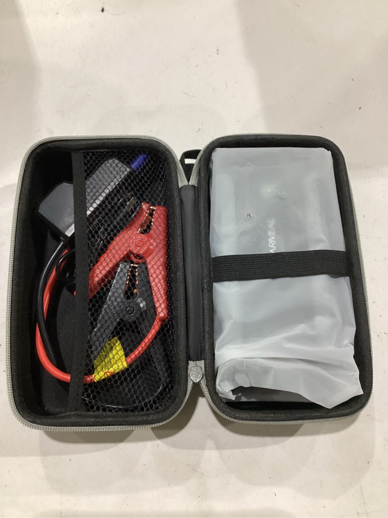 Condition photo showing New/Like New for sharmeal car battery jump starter 6000a, car jumper starter battery pack for up to all gas & 10.0l diesel engines, 12v portable jump box with 3 modes flashlight and jumper cable 6000a(60c battery enhanced version)