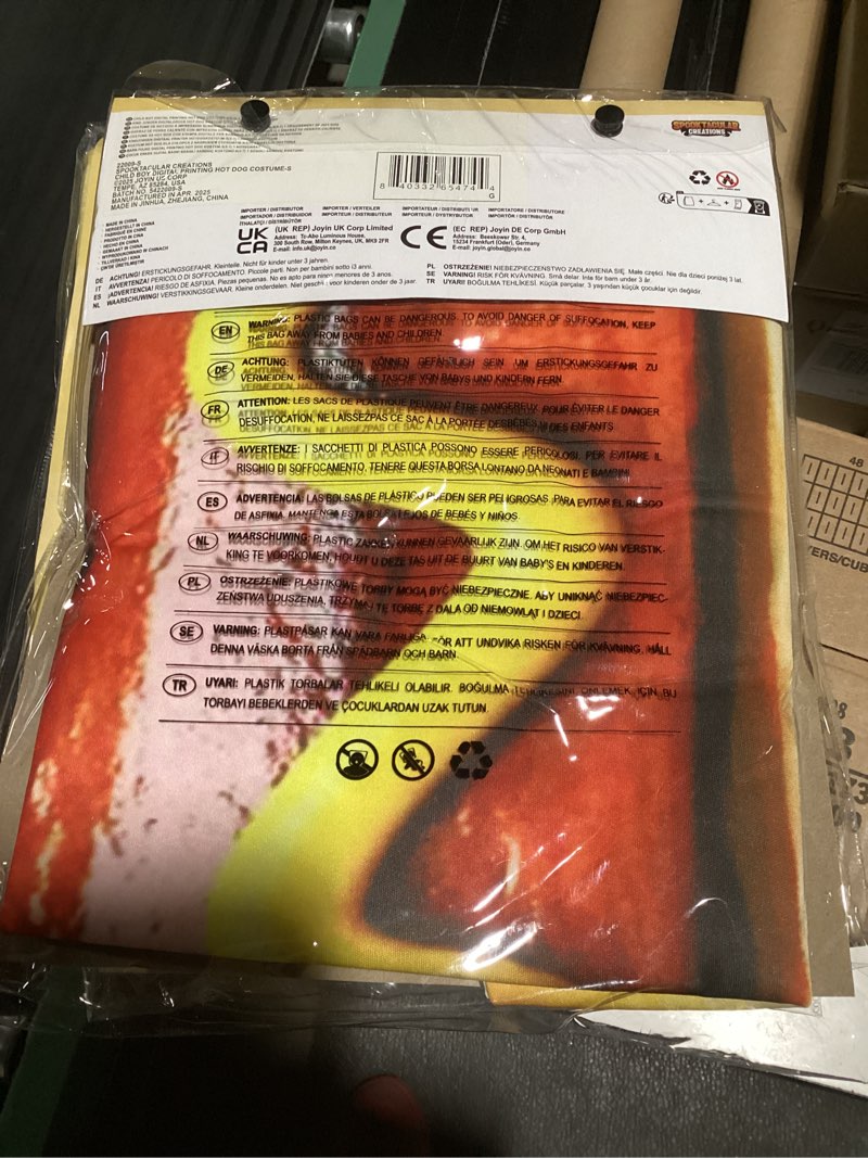Condition photo showing Good Condition for Spooktacular Creations Hot Dogs Costume Kids, Unisex Food Costume for Child, Teens Halloween Dressup Cosplay Party Small(5-7 yrs)