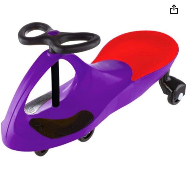 wiggle car ride on toy - no batteries, gears or pedals - twist, swivel, go - outdoor ride ons for kids 3 years and up by lil rider (purple