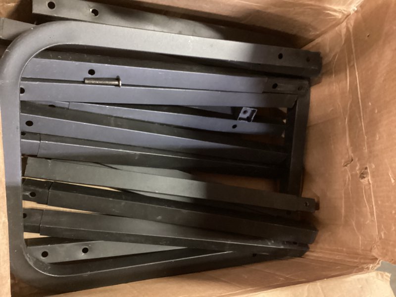 Condition photo showing item condition for 6.7ft Firewood Rack Holder, Adjustable Heavy Duty Fire Log Stacker Stand for Fireplace, Outdoor Indoor Metal Wood Pile Storage Organizer, Patio Logs Stand tool, Black 6.6FT