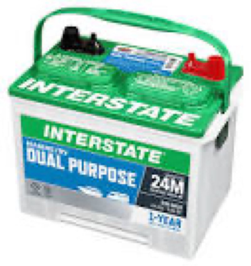 interstate batteries marine/rv battery 12v 70ah 750cca (24m-agm) dual purpose power pure lead agm rv & marine starting replacement battery (group size 24) boats, rv's group 24m 750cca