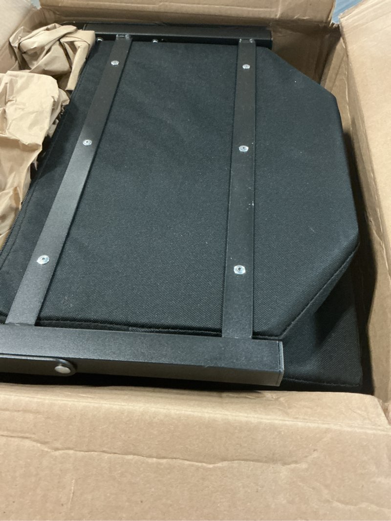 Condition photo showing Good Condition for stadium seats for bleachers, bleacher seats with ultra padded comfy foam backs and cushion, wide portable stadium chairs with back support and shoulder strap regular - 16.9"w x 13.2"d x 15.4"h black 1