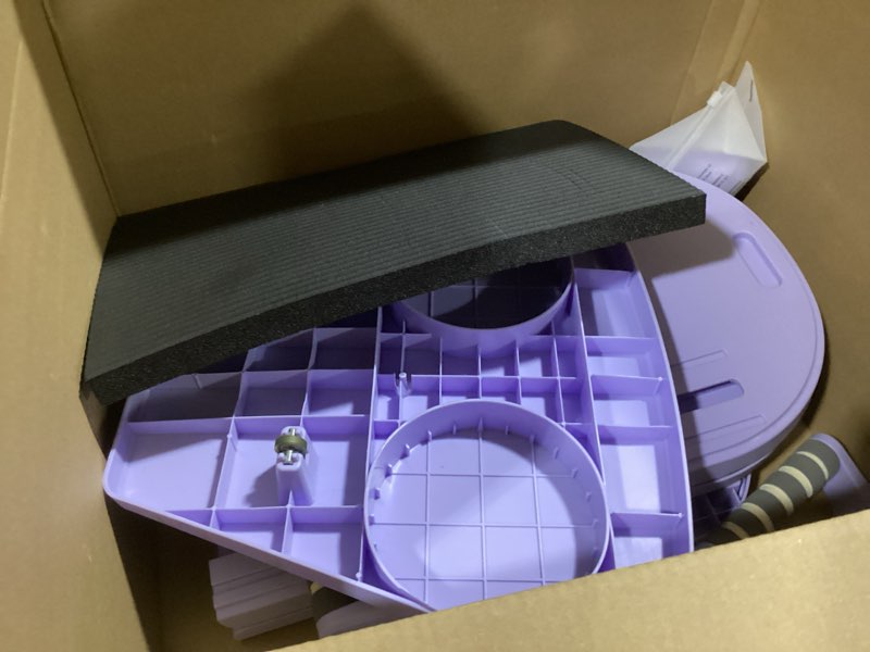 Condition photo showing Good Condition for Pilates Board,Foldable Pilates Reformer Equipment with Timer, Multi-Purpose Portable Pilates Reformer Machine Home Pilates Kit for Home Workout,Fitness,Exercise,Abs Purple